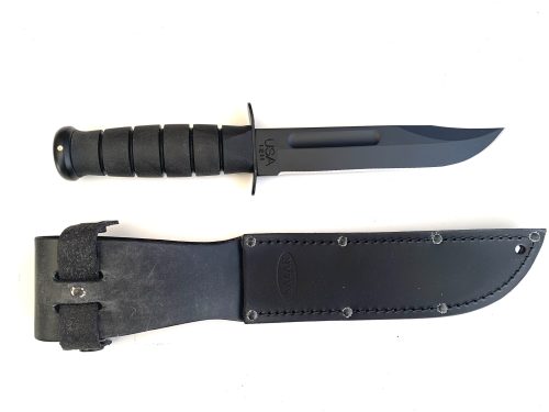 Ka-Bar 1211 Black Plain Edge - Leather Sheath