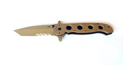 CRKT Carson Flipper Folding Knife, Tanto Blade, G10 Desert Tan, M16-14DSFG
