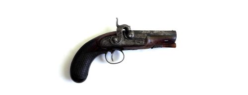 Antique W. Parker Percussion Pocket Pistol